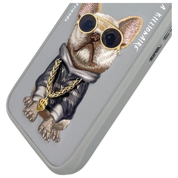iPhone 16 dėklas Nimmy Glasses Cool Dog – pilkas 6 iPhone 16 dėklas Nimmy Glasses Cool Dog – pilkas 6