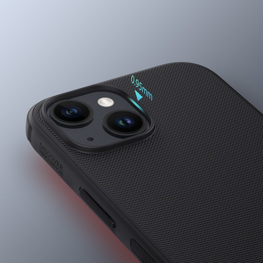 Nillkin Super Frosted Shield Pro iPhone 15 Case - Juodas 7 Nillkin Super Frosted Shield Pro iPhone 15 Case - Juodas 7