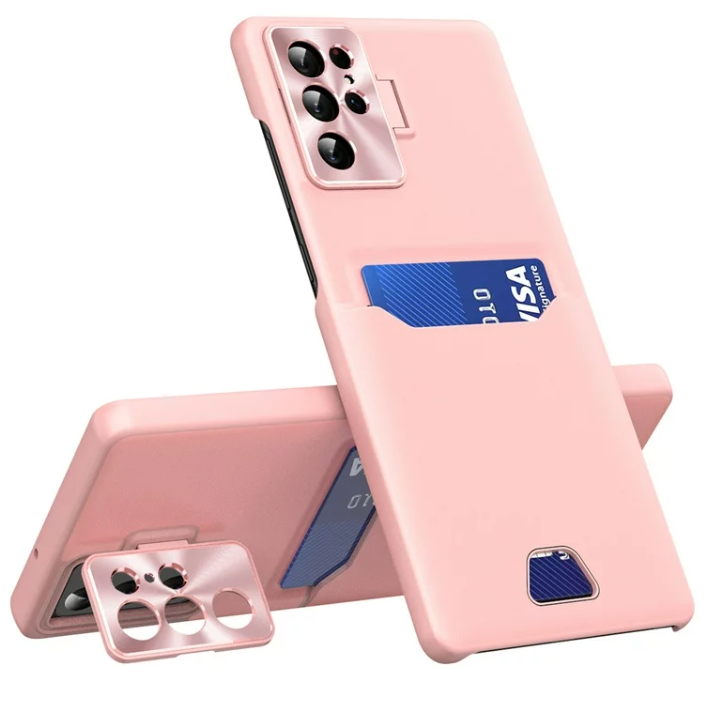 Odinis dėklas Samsung Galaxy S23 Ultra rožinis Odinis dėklas Samsung Galaxy S23 Ultra rožinis