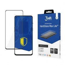Ekrano apsauga 3mk HardGlass Max Lite OnePlus Nord 2 5G Juodais kraštais