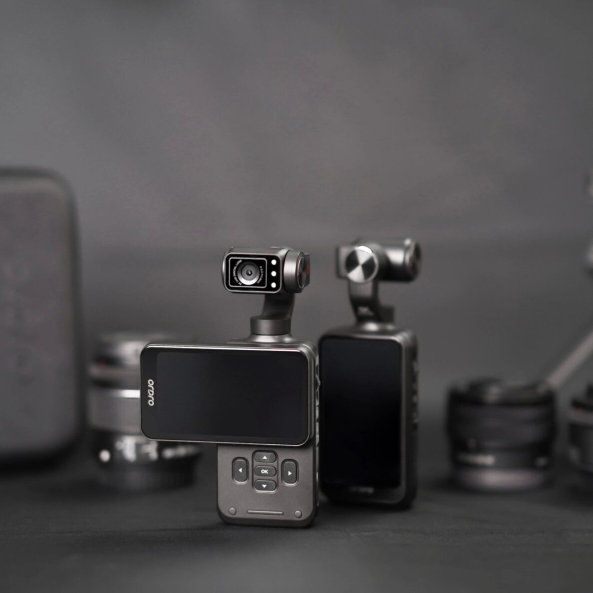 Kamera su stabilizatoriumi Ordro Pocket M5 3 ašių Gimbal, 5K, tinkama vlogams ir YouTube – juoda 10