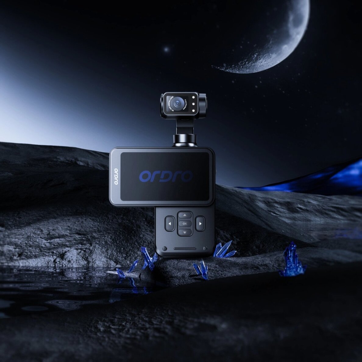 Kamera su stabilizatoriumi Ordro Pocket M5 3 ašių Gimbal, 5K, tinkama vlogams ir YouTube – juoda 11