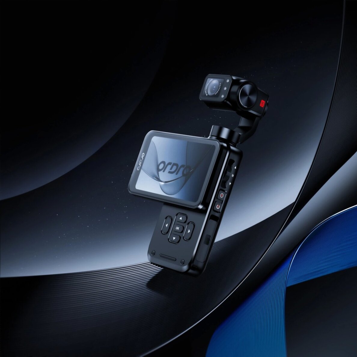 Kamera su stabilizatoriumi Ordro Pocket M5 3 ašių Gimbal, 5K, tinkama vlogams ir YouTube – juoda 9