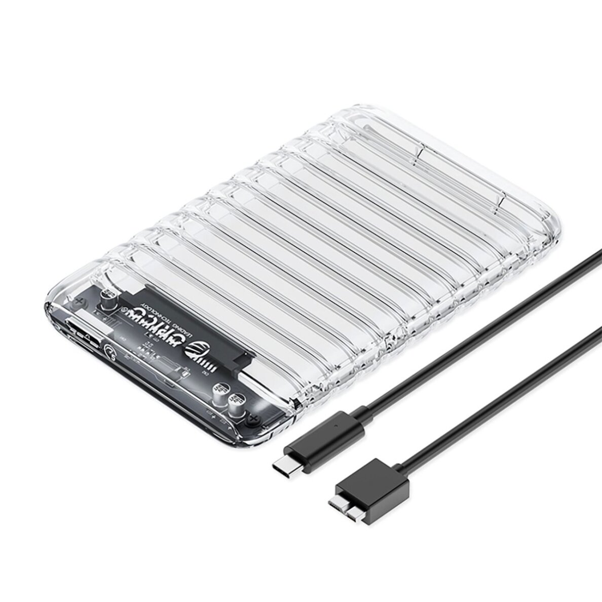 Išorinis disko korpusas Orico 2139U3-V1 2.5" HDD/SSD USB Micro-B 5Gb/s – permatomas