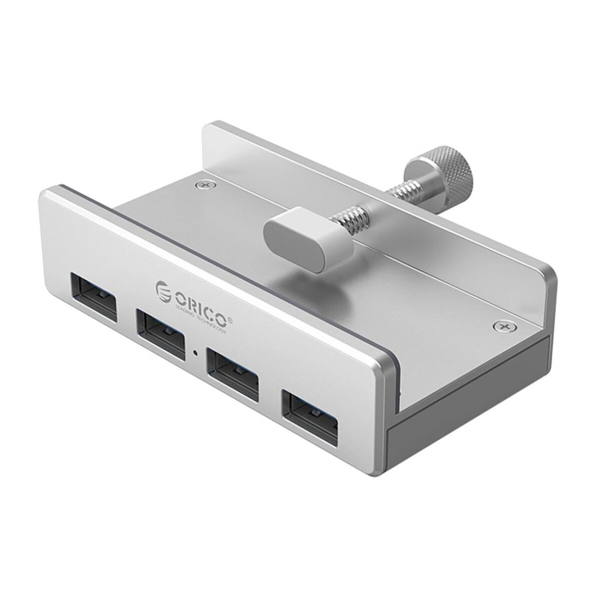 USB šakotuvas Orico MH4PU tvirtinamas prie stalo 4x USB-A 3.0 – sidabrinis