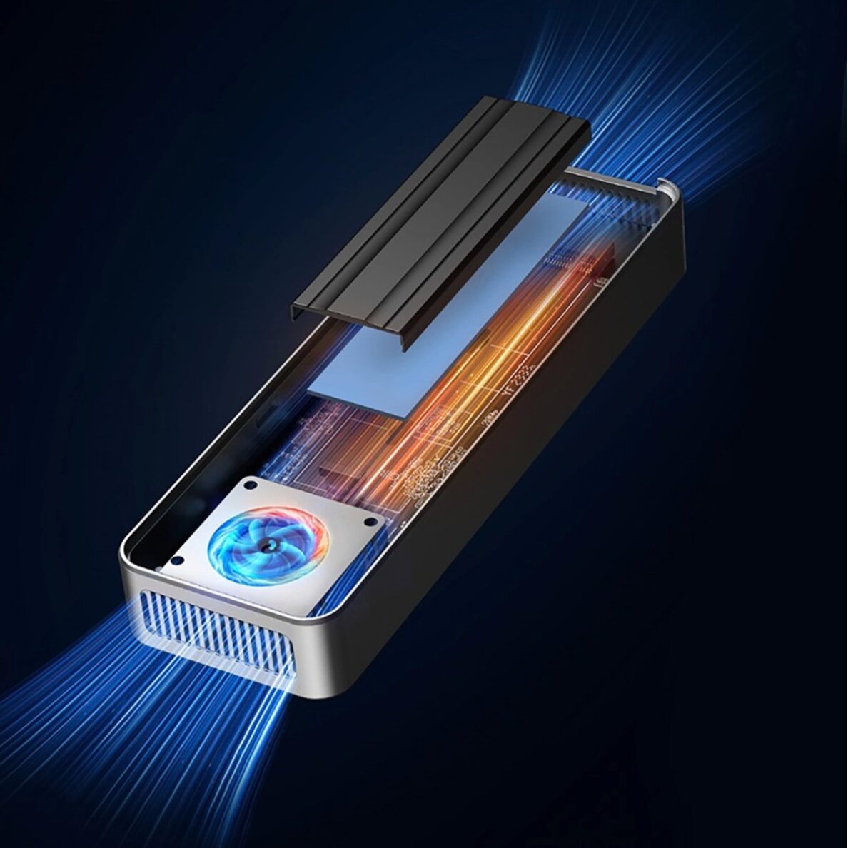 Diskų korpusas Orico OUM2-G20 M.2 NVME USB-C 3.2 20Gb/s – sidabrinis 3 Diskų korpusas Orico OUM2-G20 M.2 NVME USB-C 3.2 20Gb/s – sidabrinis 3