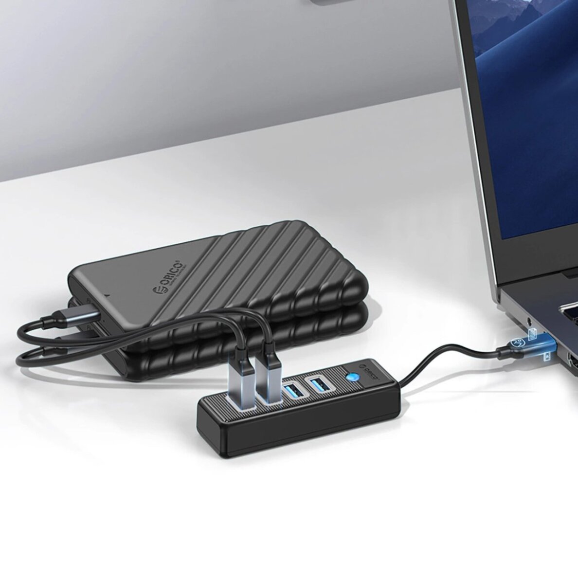 USB-C šakotuvas Orico PWC2U-C3 / 2x USB-A 3.0 + 1x USB-C 3.0 – juodas 3 USB-C šakotuvas Orico PWC2U-C3 / 2x USB-A 3.0 + 1x USB-C 3.0 – juodas 3