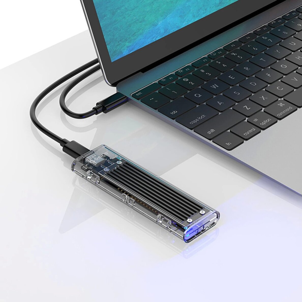 Diskų dėklas Orico TCM2-C3 M.2 NVME – USB-C 10Gb/s – juodas 2 Diskų dėklas Orico TCM2-C3 M.2 NVME – USB-C 10Gb/s – juodas 2