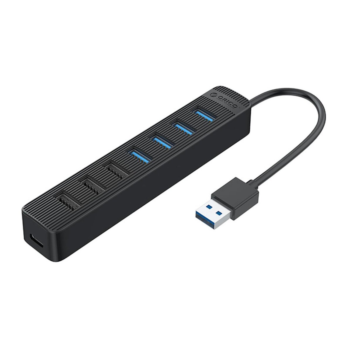 USB šakotuvas Orico TWU32-4A USB-A 3.0 / 4x USB-A 3.0 + 3x USB-A 2.0 + USB-C 5V/3A – juodas 3
