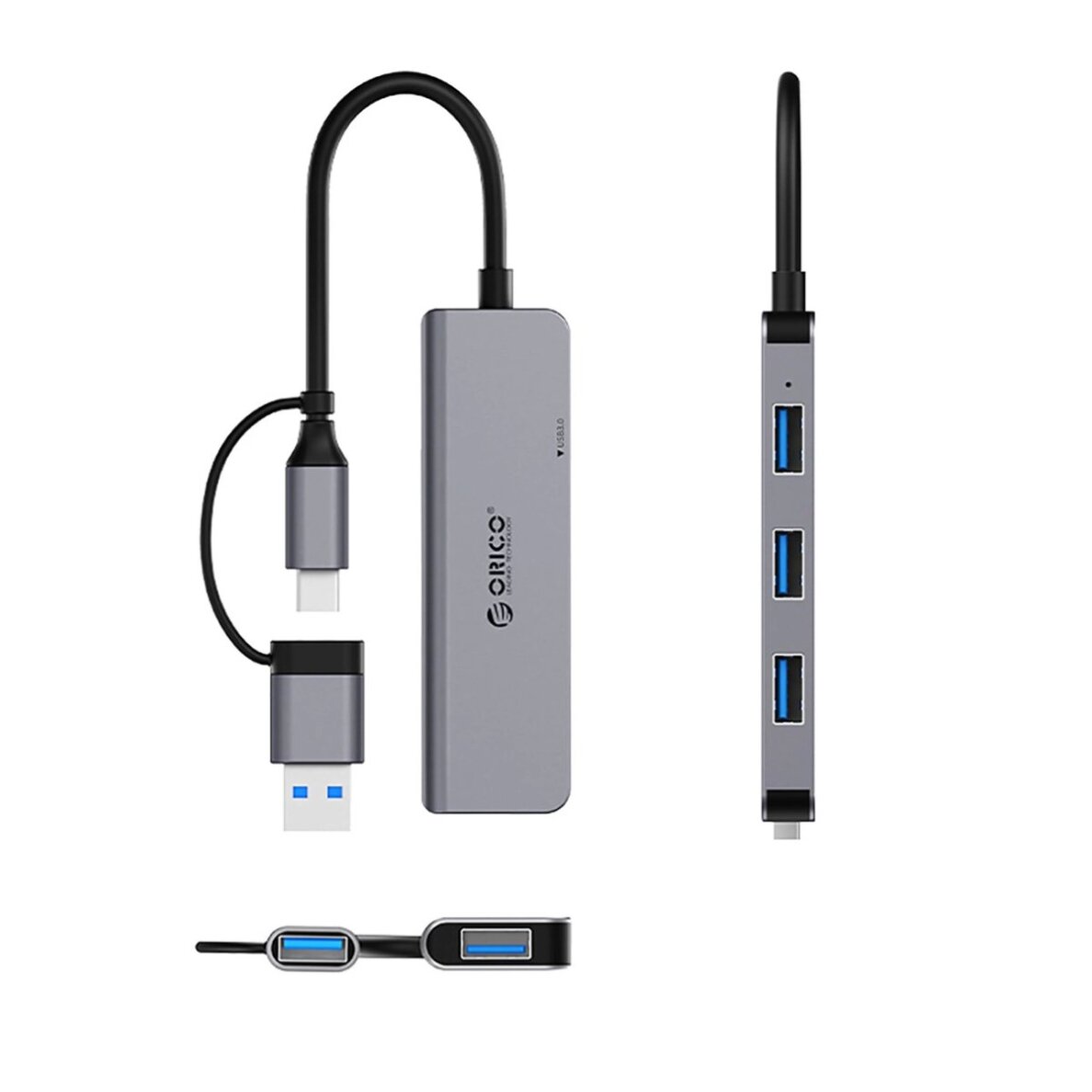 USB šakotuvas Orico YSA5-U3 Docking Station 3x USB-A 2.0 + 1x USB-A 3.0 – pilkas 1 USB šakotuvas Orico YSA5-U3 Docking Station 3x USB-A 2.0 + 1x USB-A 3.0 – pilkas 1
