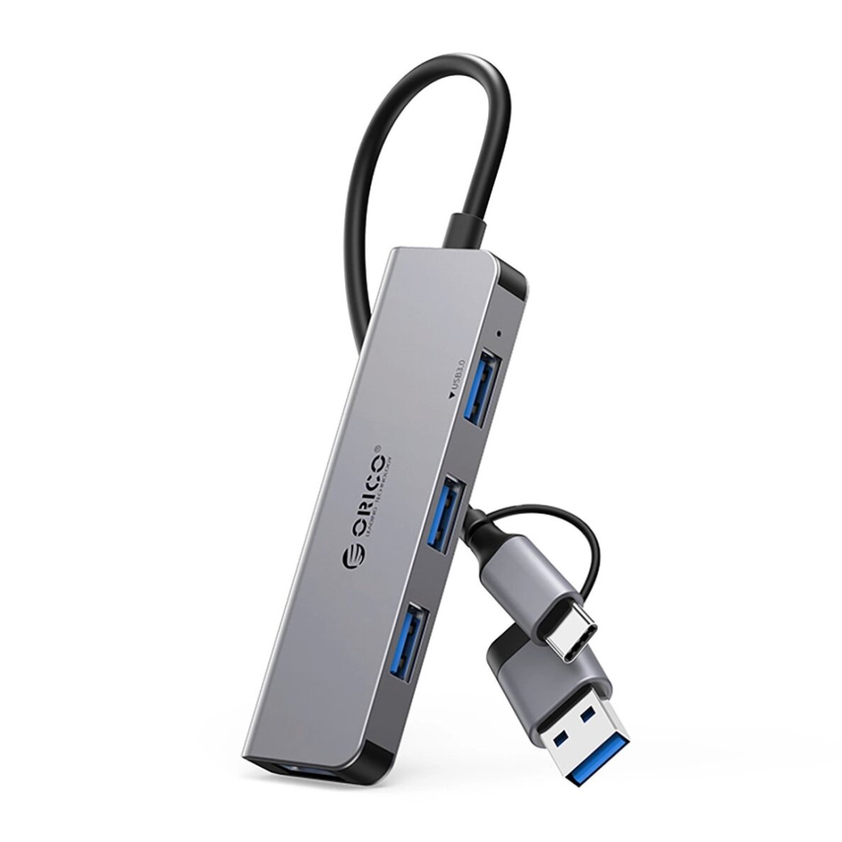USB šakotuvas Orico YSA5-U3 Docking Station 3x USB-A 2.0 + 1x USB-A 3.0 – pilkas USB šakotuvas Orico YSA5-U3 Docking Station 3x USB-A 2.0 + 1x USB-A 3.0 – pilkas