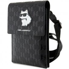 Orginalus dėklas Karl Lagerfeld Case KLWBSAKHPCK Handbag - Juodas Saffiano Monogram Choupette