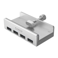 USB šakotuvas Orico MH4PU tvirtinamas prie stalo 4x USB-A 3.0 – sidabrinis