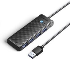 USB šakotuvas Orico PAPW4A-C3 Docking Station 4x USB-A 3.0 – juodas