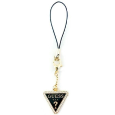 Originalus dėklas Guess case pendant GUCPMTDCK Phone Strap Triangle Diamond Charm su Rhinestones