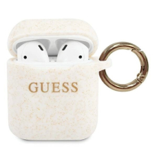 Originalus dėklas Guess GUACCSILGLWH AirPods cover Baltas / Baltas Silicone Glitter
