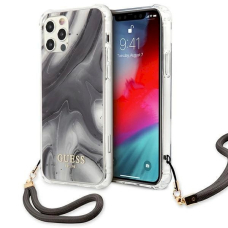 Originalus dėklas Guess GUHCP12MKSMAGR iPhone 12/12 Pro 6.1  grey/grey hardcase Marble Collection