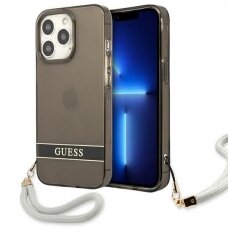 Originalus dėklas Guess GUHCP13LHTSGSK iPhone 13 Pro juodas