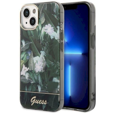 Originalus dėklas Guess GUHCP14SHGJGHA iPhone 14 6.1  žalias/žalias hardcase Jungle Collection