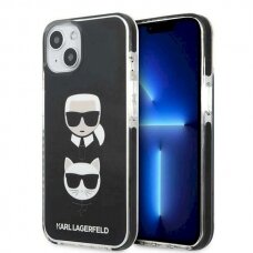 Originalus dėklas Karl Lagerfeld KLHCP13MTPE2TK iPhone 13 6,1" hardcase  Juodas Karl&Choupette Head