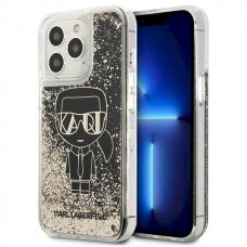 Originalus dėklas Karl Lagerfeld KLHCP13XLGGKBK iPhone 13 Pro Max 6,7"  Juodas hardcase Liquid Glitter Gatsby