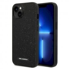 Originalus dėklas Karl Lagerfeld KLHCP14MG2ELK iPhone 14 Plus 6.7 hardcase Juodas Glitter Plaque Logo