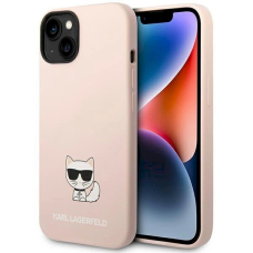 Originalus dėklas Karl Lagerfeld KLHCP14SSLCTPI iPhone 14 6.1 hardcase light rožinis / light rožinis Silicone Choupette Body