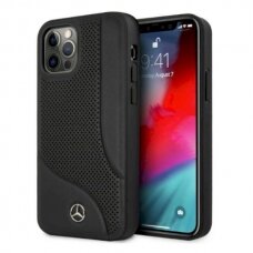 Originalus dėklas Mercedes MEHCP12LCDOBK iPhone 12 Pro Max 6,7"  Juodas hardcase Leather Perforated Area