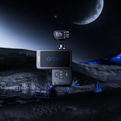 Kamera su stabilizatoriumi Ordro Pocket M5 3 ašių Gimbal, 5K, tinkama vlogams ir YouTube – juoda 11 Kamera su stabilizatoriumi Ordro Pocket M5 3 ašių Gimbal, 5K, tinkama vlogams ir YouTube – juoda 11