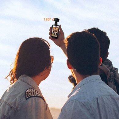 Kamera su stabilizatoriumi Ordro Pocket M5 3 ašių Gimbal, 5K, tinkama vlogams ir YouTube – juoda 12