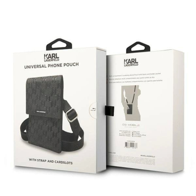 Orginalus dėklas Karl Lagerfeld Handbag KLWBSAMSMK Juodas Monogram Plate 4 Orginalus dėklas Karl Lagerfeld Handbag KLWBSAMSMK Juodas Monogram Plate 4