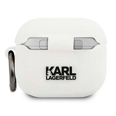 Orginalus dėklas Karl Lagerfeld KLACA3SILCHWH AirPods 3 cover /Baltas Silicone Choupette 1 Orginalus dėklas Karl Lagerfeld KLACA3SILCHWH AirPods 3 cover /Baltas Silicone Choupette 1