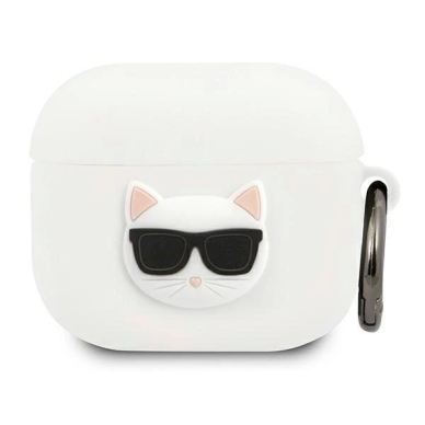 Orginalus dėklas Karl Lagerfeld KLACA3SILCHWH AirPods 3 cover /Baltas Silicone Choupette Orginalus dėklas Karl Lagerfeld KLACA3SILCHWH AirPods 3 cover /Baltas Silicone Choupette