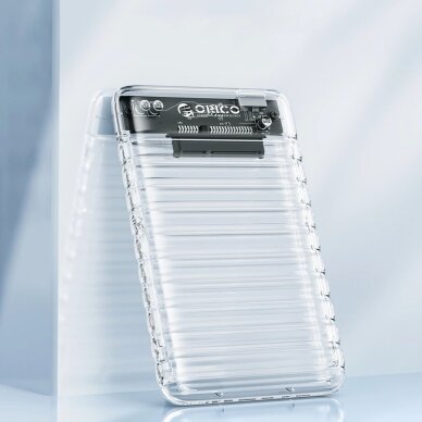 Išorinis disko korpusas Orico 2139U3-V1 2.5" HDD/SSD USB Micro-B 5Gb/s – permatomas 3