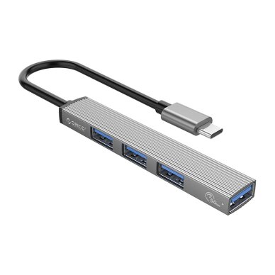 USB-C šakotuvas Orico AH-13 Docking Station 1x USB-A 3.0 + 3x USB-A 2.0 – pilkas 1 USB-C šakotuvas Orico AH-13 Docking Station 1x USB-A 3.0 + 3x USB-A 2.0 – pilkas 1