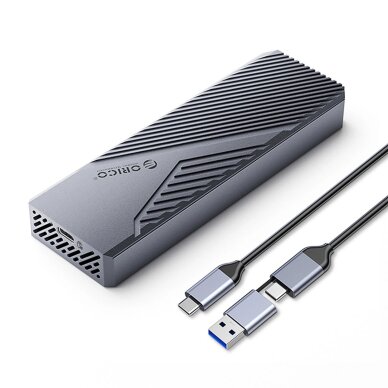 Diskų korpusas Orico CNM2-G20 M.2 NVME USB-C 3.2 20Gb/s – pilkas Diskų korpusas Orico CNM2-G20 M.2 NVME USB-C 3.2 20Gb/s – pilkas