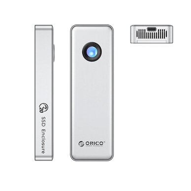 Diskų korpusas Orico OUM2-G20 M.2 NVME USB-C 3.2 20Gb/s – sidabrinis 1 Diskų korpusas Orico OUM2-G20 M.2 NVME USB-C 3.2 20Gb/s – sidabrinis 1