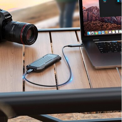 Diskų korpusas Orico OXS2C3-G2 M.2 NVMe/SATA SSD USB-C 3.2 sutvirtintas – pilkas 2