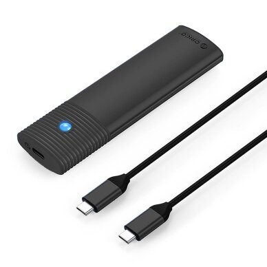 Diskų korpusas Orico PWM2 M.2 NGFF SATA USB-C 5Gb/s – juodas