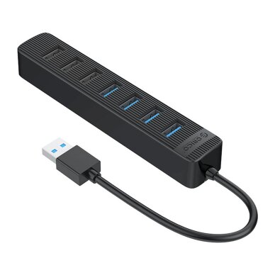 USB šakotuvas Orico TWU32-4A USB-A 3.0 / 4x USB-A 3.0 + 3x USB-A 2.0 + USB-C 5V/3A – juodas 2