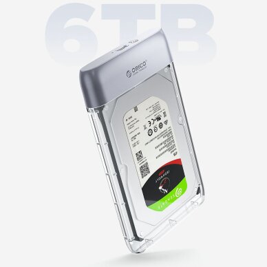 Diskų dėklas Orico TX25C3 2.5" HDD/SSD USB-C 5Gb/s – permatomas 3