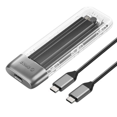 Diskų korpusas Orico TXM2-C3 M.2 NVME USB-C 3.2 10Gb/s – pilkas