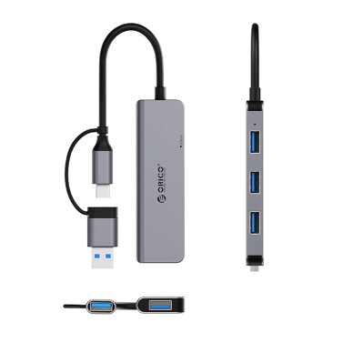 USB šakotuvas Orico YSA5-U3 Docking Station 3x USB-A 2.0 + 1x USB-A 3.0 – pilkas 1 USB šakotuvas Orico YSA5-U3 Docking Station 3x USB-A 2.0 + 1x USB-A 3.0 – pilkas 1