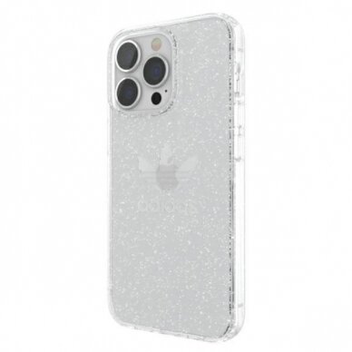 Originalus Adidas dėklas OR Protective iPhone 13 Pro / 13 6,1" Clear Case Glitter Permatomas 47120 1