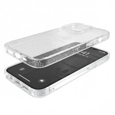 Originalus Adidas dėklas OR Protective iPhone 13 Pro / 13 6,1" Clear Case Glitter Permatomas 47120 6
