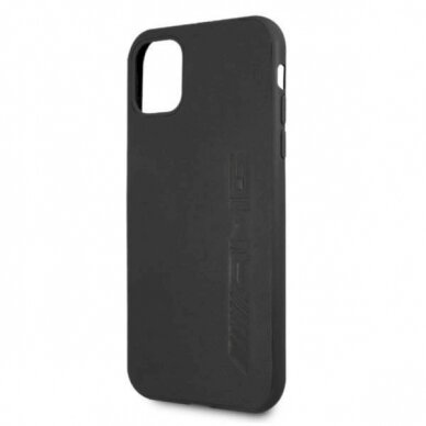 Originalus AMG dėklas AMHCN61DOLBK iPhone 11 6,1"  Juodas hardcase Leather Hot Stamped 5