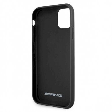 Originalus AMG dėklas AMHCN61DOLBK iPhone 11 6,1"  Juodas hardcase Leather Hot Stamped 6