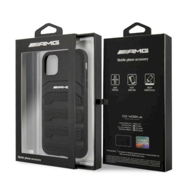 Originalus AMG dėklas AMHCN61GSEBK iPhone 11 6.1 Juodas hardcase Leather Debossed Lines 7 Originalus AMG dėklas AMHCN61GSEBK iPhone 11 6.1 Juodas hardcase Leather Debossed Lines 7
