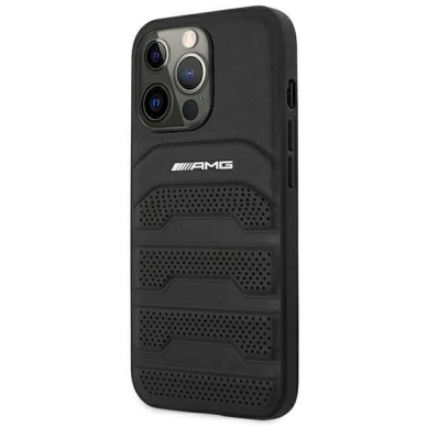 Originalus AMG dėklas AMHCP14LGSEBK iPhone 14 Pro 6.1 Juodas hardcase Leather Debossed Lines 1 Originalus AMG dėklas AMHCP14LGSEBK iPhone 14 Pro 6.1 Juodas hardcase Leather Debossed Lines 1