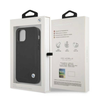 Originalus dėklas BMW BMHCP12MRCDPK iPhone 12/12 Pro 6,1"  Juodas hardcase Leather Deboss 7